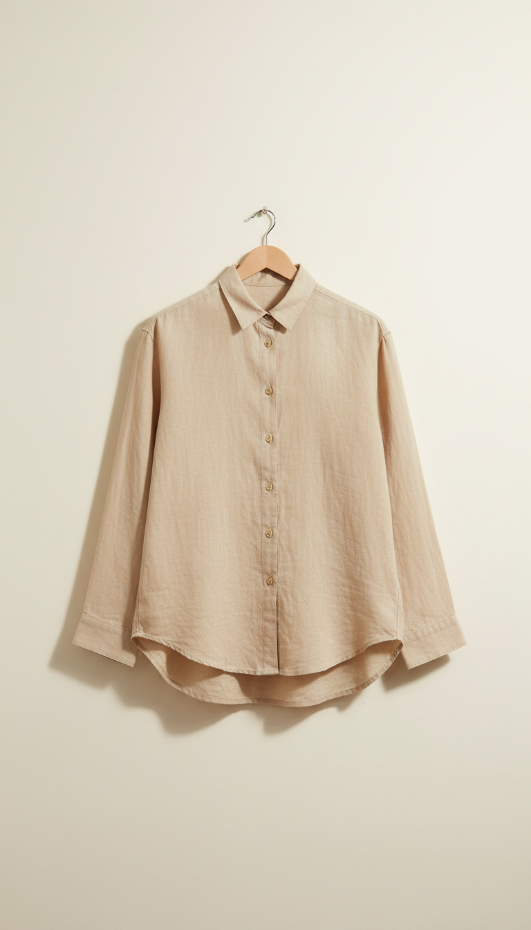 Linen button-down with airy weave